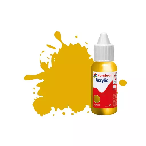 Peinture acrylique n°24 - couleur jaune MAT HUMBROL DB0024 | 14 mL