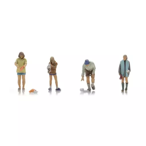 Lot de 4 "La vie en camping" - Artitec 5870097 - HO 1/87