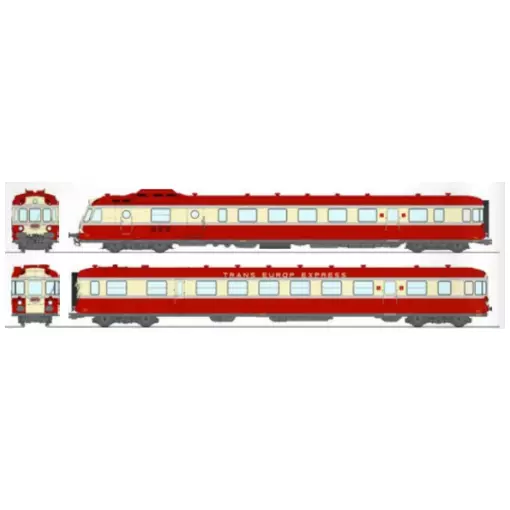 Dieseltriebwagen RGP 1 X-2774 - Ree Modèles MB257 - HO 1/87 - SNCF/TEE - Ep III/IV - Analog - 2R