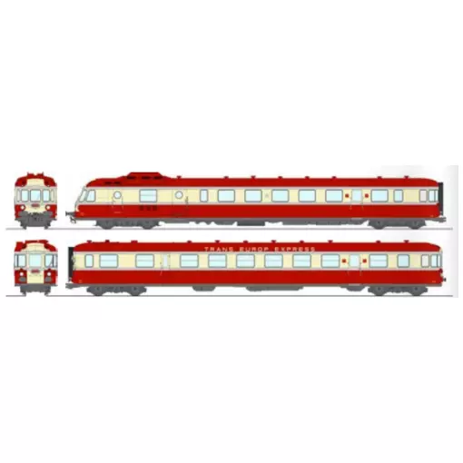 Autorail diesel RGP 1 X-2779 - Ree Modèles MB258S - HO 1/87 - SNCF/TEE - Ep III/IV - Digital sound - 2R