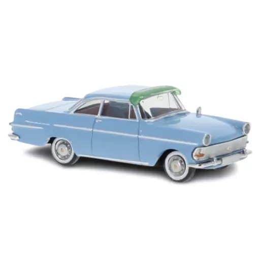 Opel Rekord P2 coupé, bleu clair, avec pare soleil - Brekina 20134 - HO 1/87