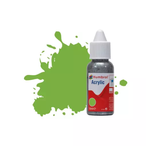 Peinture acrylique n°38 - couleur vert citron vert MAT HUMBROL DB0038 - 14 mL