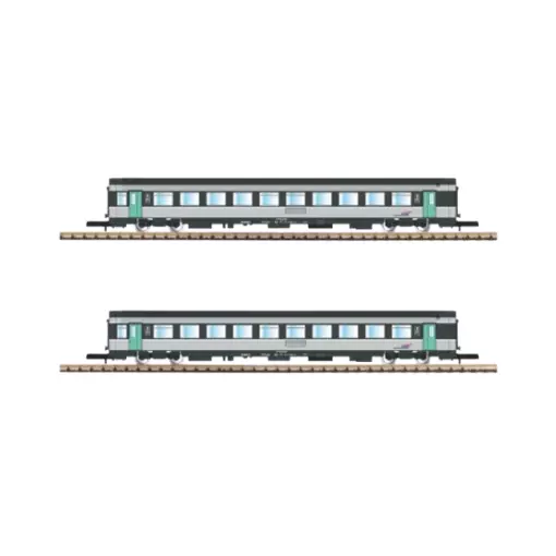 Set mit 2 Corail VTU-Wagen - Azar Models V01-CP2 - Z 1/220 - SNCF - 2R - EP V/VI