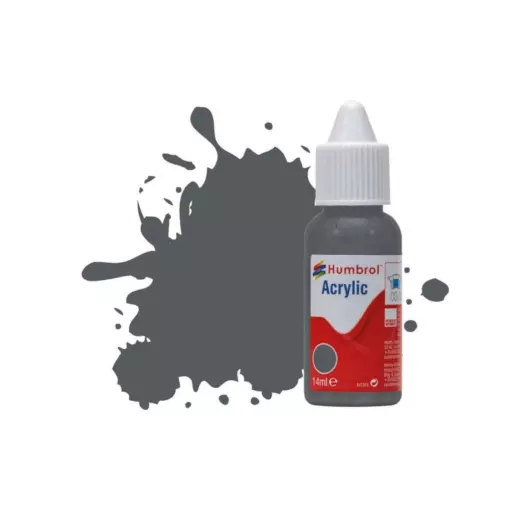 Peinture acrylique n°125 - couleur gris foncé MAT HUMBROL DB0125 | 14 mL