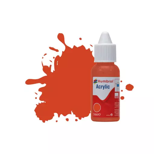 Peinture acrylique n°132 - couleur rouge SATIN HUMBROL DB0132 - 14 mL