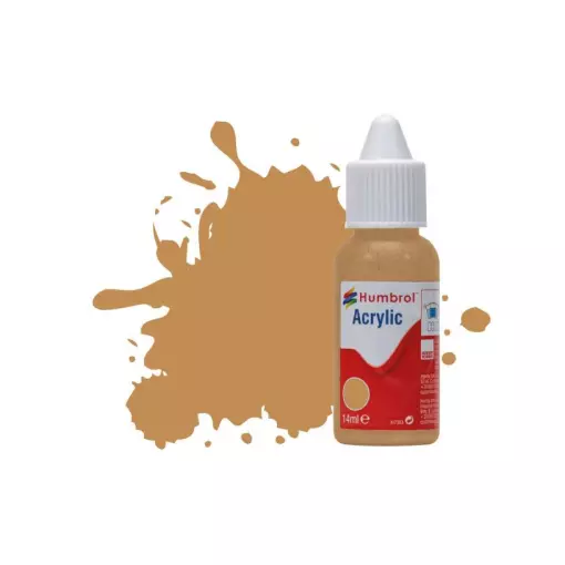 Peinture acrylique n°225 - couleur pierre moyen MAT - HUMBROL DB0225 | 14 mL