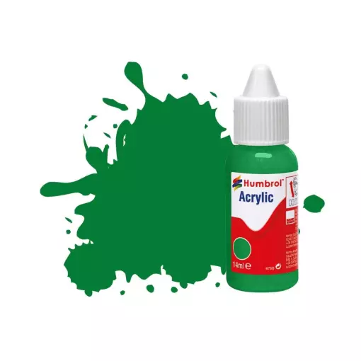 Peinture acrylique n°2 - Vert émeraude - Brillant - Humbrol DB0238 - 14 mL