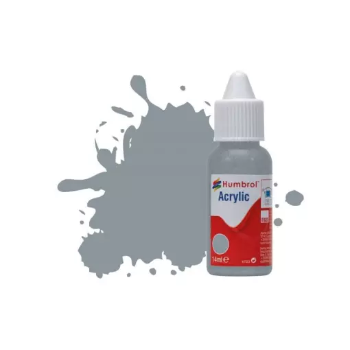 Peinture acrylique n°87- couleur gris acier MAT HUMBROL DB0087 - 14 mL