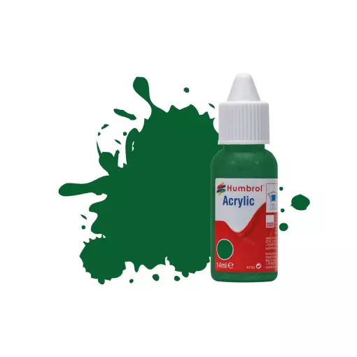 Peinture acrylique n°120 - couleur vert clair MAT HUMBROL DB0120 | 14 mL