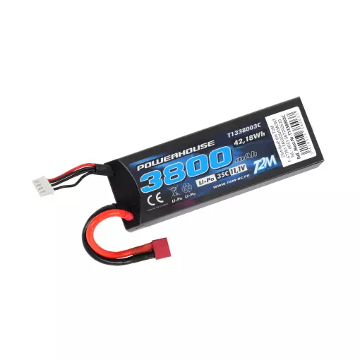 Accu LiPo 3S 11.1V 3800 mAh 35C Dean - T2M T1338003C