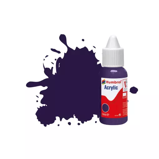 Peinture acrylique n°68 - couleur violet BRILLANT HUMBROL DB0068 | 14 mL