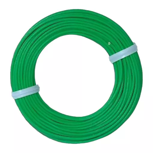 Câble Vert - Busch 1792 - Échelle universelle - longueur 10 mètres - section 0,14 mm²