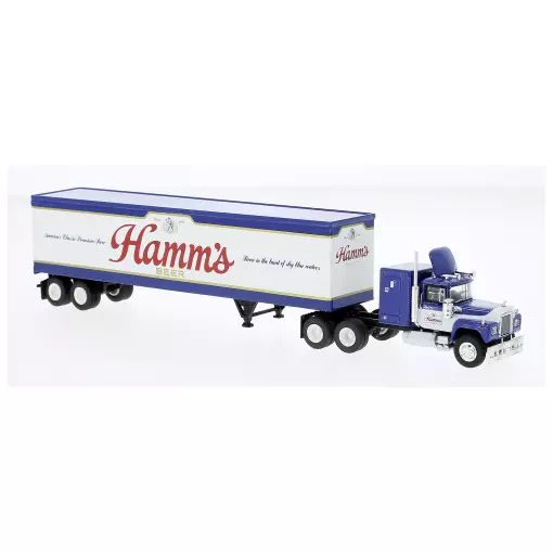 Mack RS 700, camion semi-remorque "Hamm's Beer" - Brekina 85811 - HO 1/87