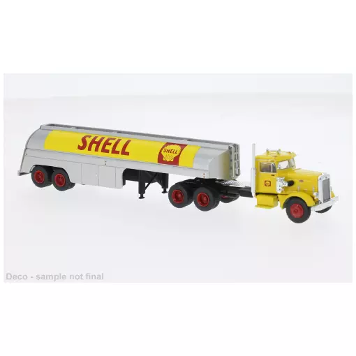 Semi remorque citerne Peterbilt 281, Shell, 1955 - Brekina 85762 - HO 1/87