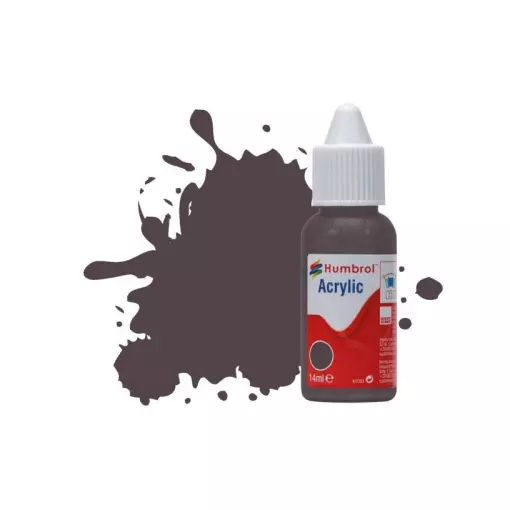 Peinture acrylique n°251 - couleur brun foncé MAT HUMBROL DB0251 | 14 mL