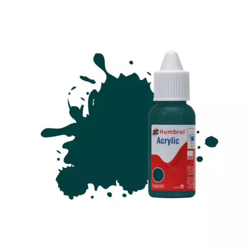 Peinture acrylique n°239 - couleur vert racing BRILLANT HUMBROL DB0239 - 14 mL