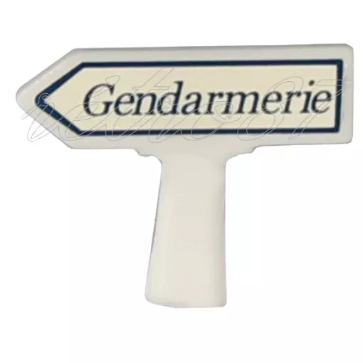 Panneau Michelin D'Indication de Lieu - Gauche - Gendarmerie - SAI 8428 - HO 1/87 