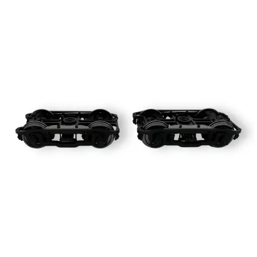 Set de deux bogies PLM type D balancier coudé - Noir - REE Modèles XB112D01