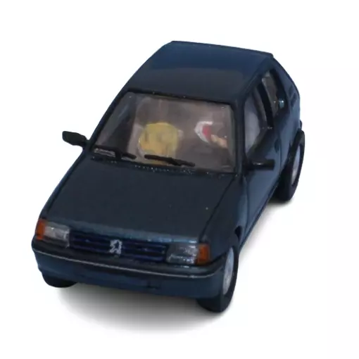 Peugeot 205 XR, Ming Blau, mit Fahrer und 1 Passagier - Sai 1634 - HO 1/87