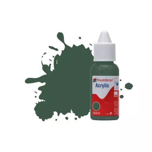 Peinture acrylique n°116 - couleur vert foncé MAT HUMBROL DB0116 | 14 mL