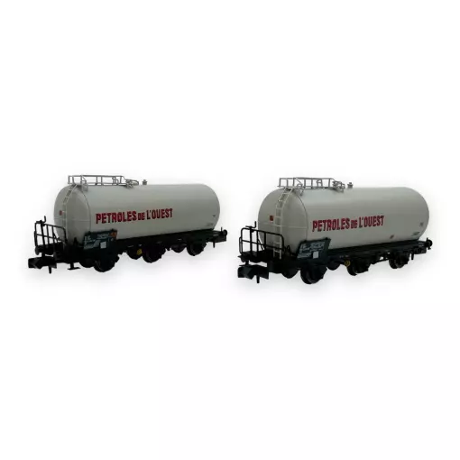 Set van 2 3-assige ketelwagens "Petrole de l'Ouest" - Arnold HN6677 - SNCF - N 1/160 - EP IV - 2R