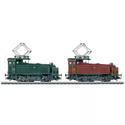 Set mit zwei elektrischen Rangierlokomotiven Serie Ee 3/3