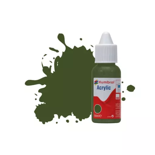 Peinture acrylique n°242 - couleur vert foncé MAT HUMBROL DB0252 - 14 mL