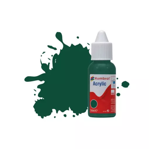 Peinture Acrylique - couleur Vert foncé Mat - HUMBROL DB0149 | 14 mL