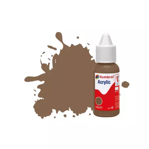 Peinture acrylique n°29 - couleur terre sombre MAT HUMBROL DB0029 - 14 mL