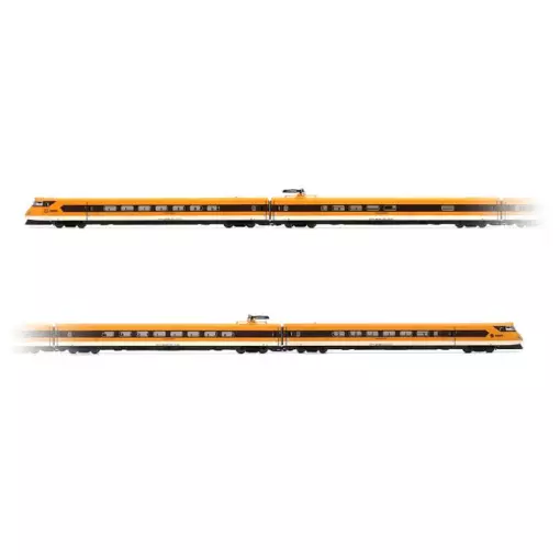 Unidad múltiple basculante eléctrica de alta velocidad clase 443, con techo amarillo y logotipo antiguo - Electrotren HE2016S - HO 1/87 - RENFE - Ep IVa - Sonido digital - 2R