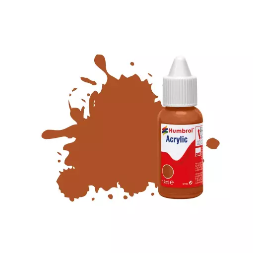 Peinture acrylique n°62 - couleur cuir MAT - HUMBROL DB0062 | 14 mL