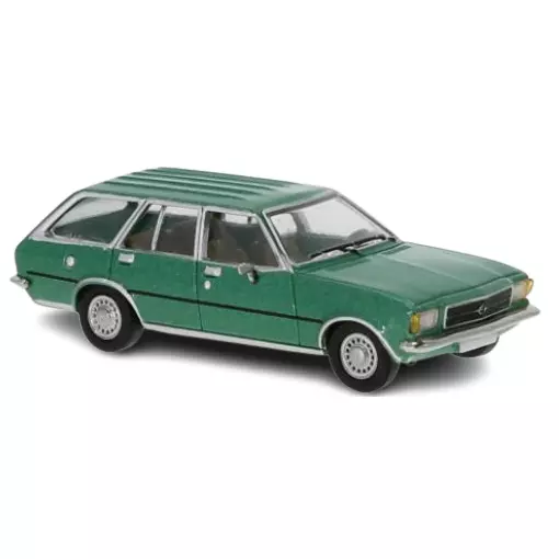 Voiture Opel Rekord D Caravan break - Vert métallique - PCX 870401 - HO 1/877