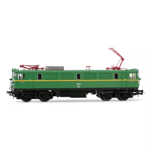 Elektrische locomotief met 4 assen serie 279, oorspronkelijke groen-gele kleurstelling - Electrotren HE2018 - HO 1/87 - RENFE - Ep III - Analoog - 2R