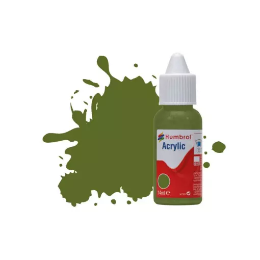 Peinture acrylique n°88 - couleur vert pont MAT HUMBROL DB0088 | 14 mL