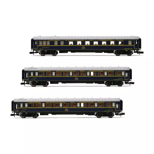 Conjunto de 3 vagones "Castellano Expreso" CIWL - Arnold HN4461 - N 1/160 - RENFE - EP IV