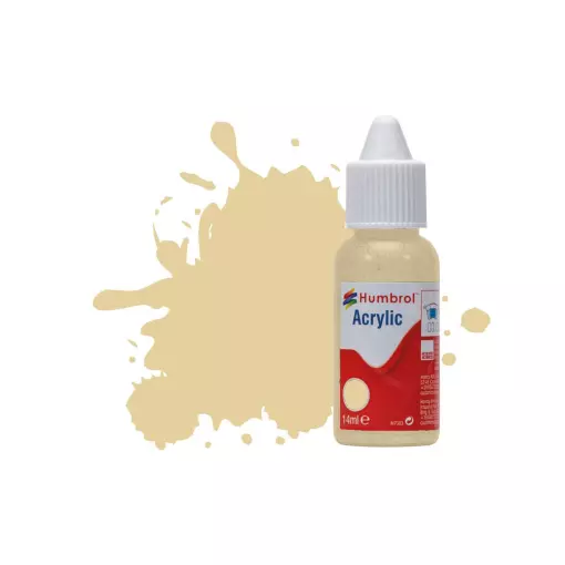 Peinture acrylique n°121 - couleur pierre pâle MAT - HUMBROL DB0121 | 14 mL