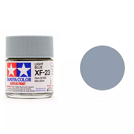 Peinture acrylique en pot - Bleu Clair MAT XF23 - TAMIYA 81723 - 10ml