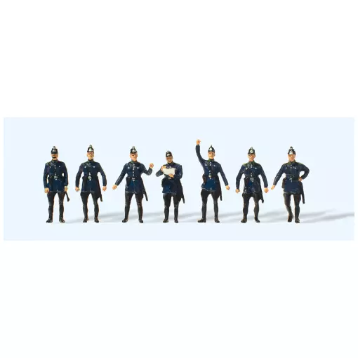 Police Prussienne, lot de 7 personnages - Preiser 12440 - HO 1/87