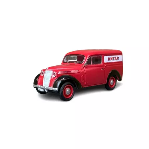 Voiture Renault JUVAQUATRE "ANTAR" - REE MODELES RECB173 - ROUGE - HO 1/87