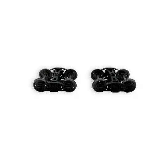 Set de deux bogies TP à roues pleines - Noir - REE Modèles XB109J01