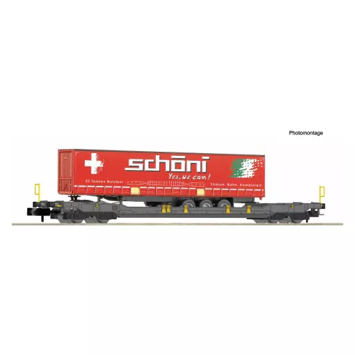 Wagon porte-remorque de poche T5 Wascosa/Bertsch - Fleischmann 6660038 - N 1/160 - Ep VI - 2R