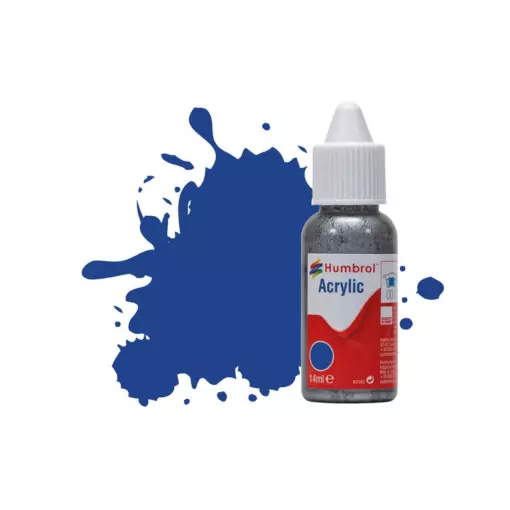 Peinture acrylique n°25 - couleur bleue MAT HUMBROL DB0025 | 14 mL