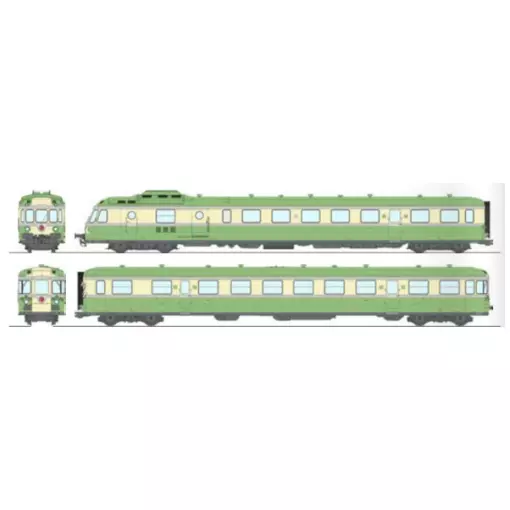 Autorail diesel RGP 1 X-2737 - Ree Modèles MB260S - HO 1/87 - SNCF/TEE - Ep III/IV - Sonido digital - 2R