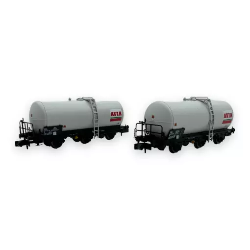 Set of 2 AVIA 3-axle tank wagons - Arnold HN6676 - N 1/160 - SNCF - EP IV - 2R