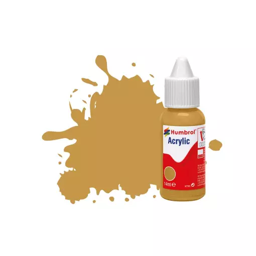 Peinture acrylique n°93 - couleur jaune désert MAT - HUMBROL DB0093 | 14 mL