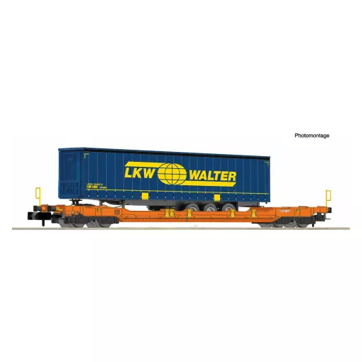 Taschenanhängerwagen T5 Wascosa + LKW Wal - Fleischmann 6660039 - N 1/160 - Ep V/VI - 2R