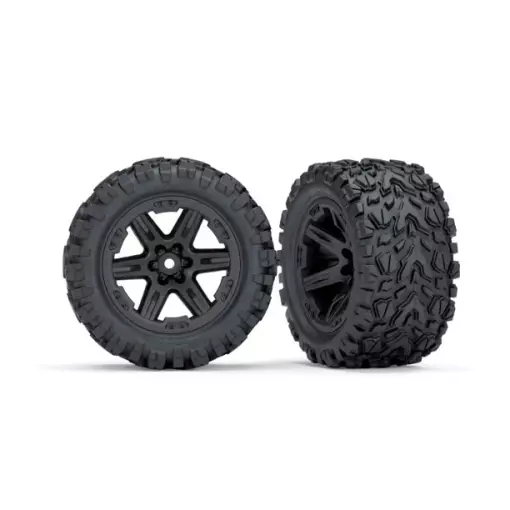 2 roues 2.8 RXT noir AV et ARR Rustler 4x4 VXL - Traxxas 6774 - 1/10