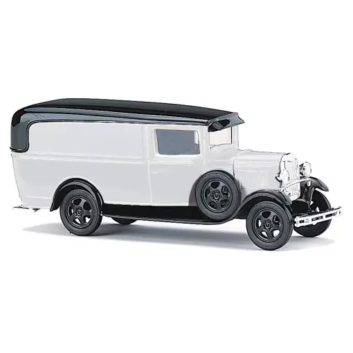 Ford Model AA bouwpakket - Busch 60274 - HO 1/87 - witte kleurstelling