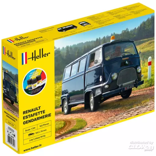  RENAULT Estafette Gendarmerie New Mould  - HELLER 56742 - 1/24