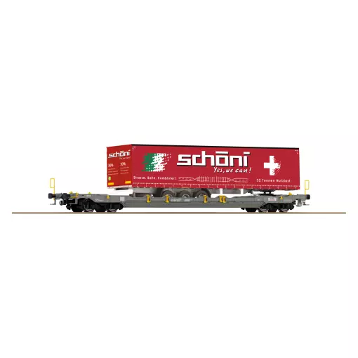 Hupac T5 Taschenanhänger-Wagen - Roco 6600065 - HO 1/87 - Ep VI - 2R